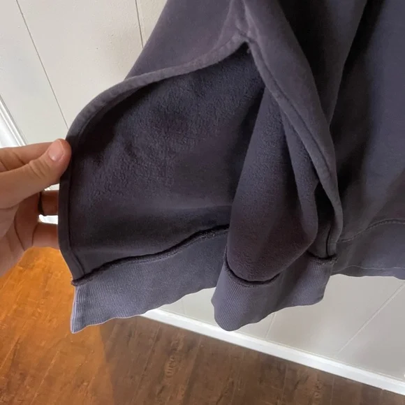 Deep Plum Midi Hooded Sweatshirt Dress - Picture 3 of 8